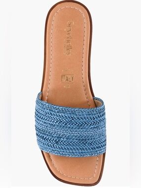 Seychelles Light Blue Woven Slide Sandal